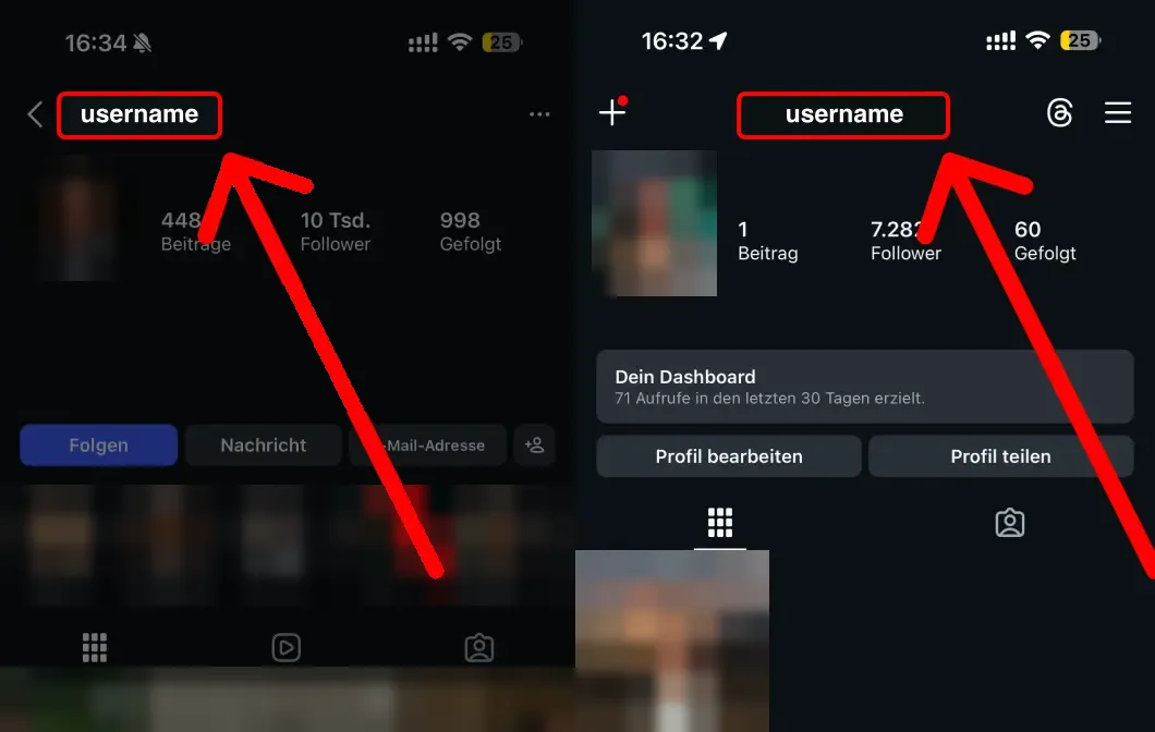 Instagram Views kaufen: Anleitung mit Screenshots – hier findest du deinen Instagram-Benutzernamen oder Profil-Link